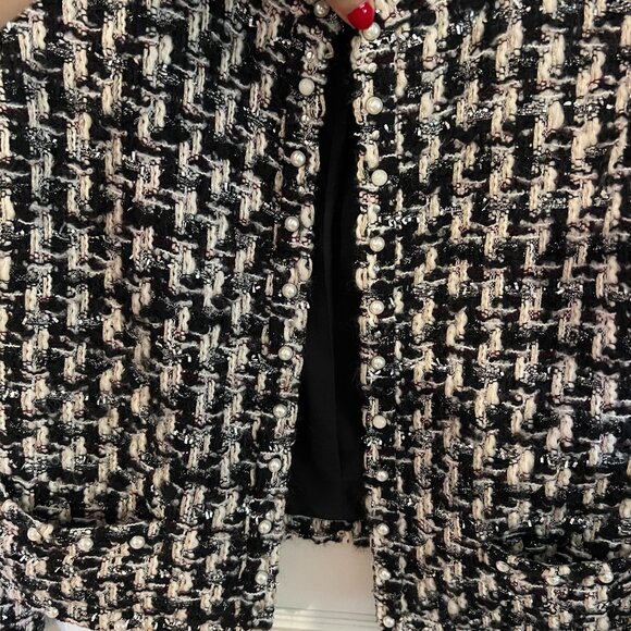 IRO Paris Faux Pearl Tweed Jacket - Picture 3 of 11